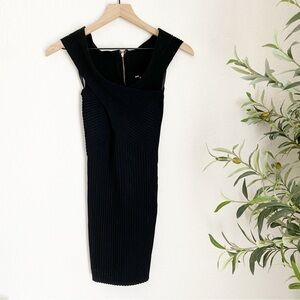 Urban Outfitters BDG Hasani Cross Over Sweater Dress Zipper Jet Black Small NWT